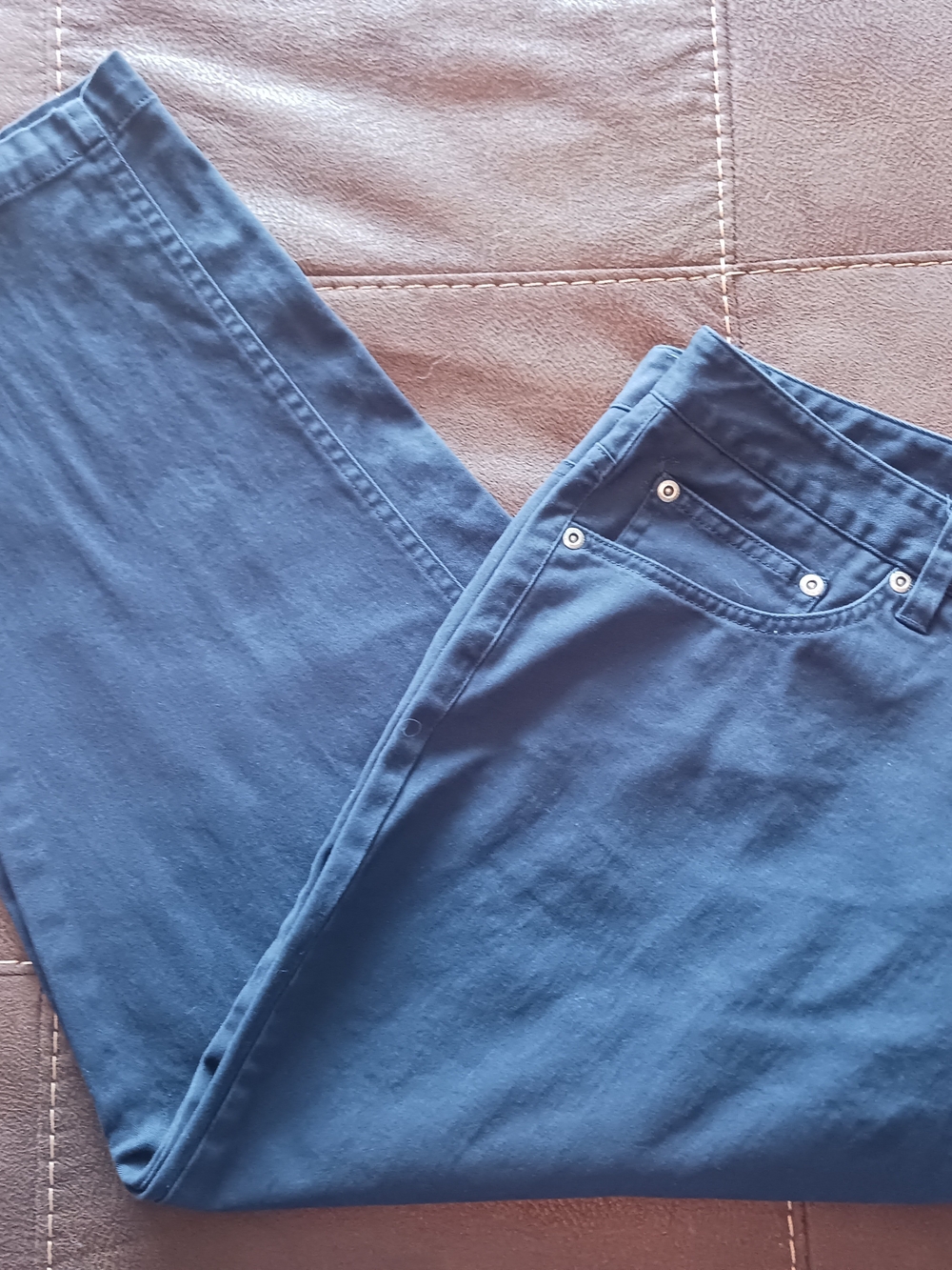 Jones New York Navy Stretch Sport Capri Pants Sz 18W EUC